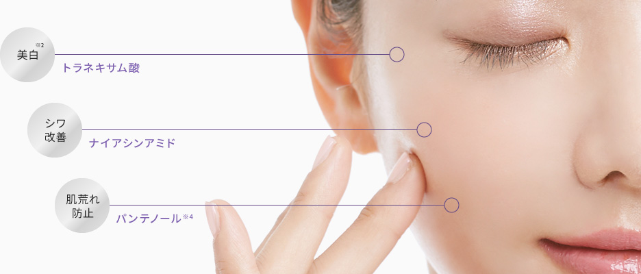 シワ、シミ予防、肌荒れ予防