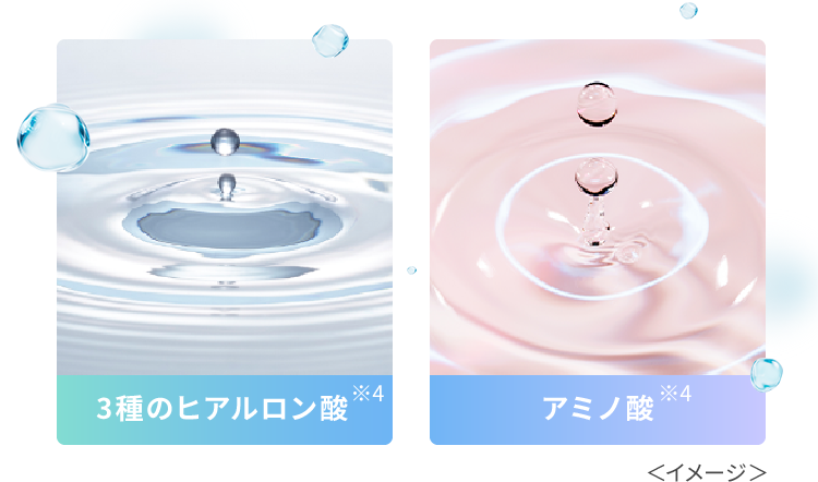 3種のヒアルロン酸※3、アミノ酸※3＜イメージ＞