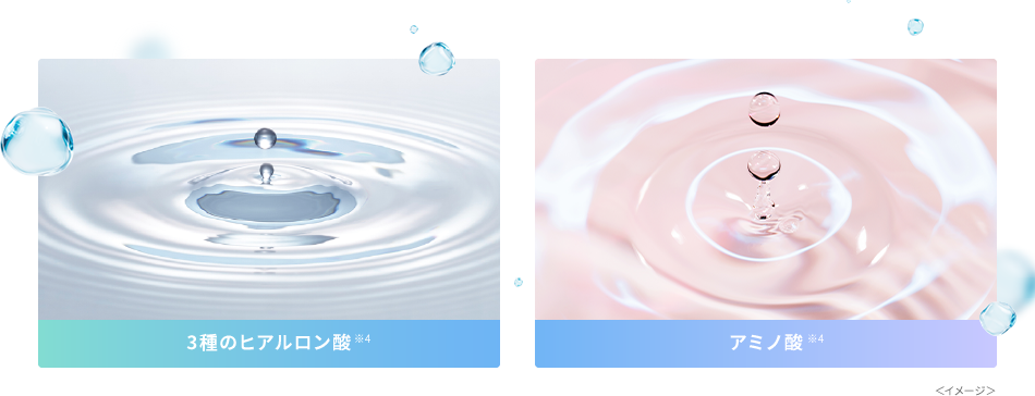 3種のヒアルロン酸※3、アミノ酸※3＜イメージ＞