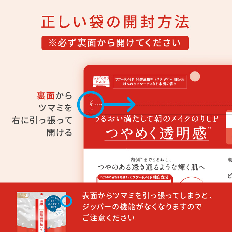 ワフードメイド　発酵酒粕マスク　グロー　部分用