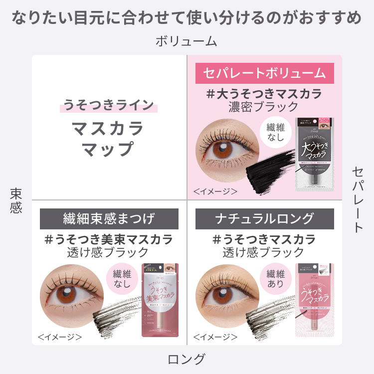 ピメル　大うそつきマスカラ　濃密ブラック