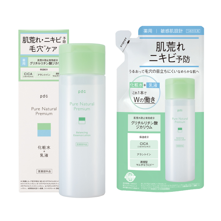 ピュアナチュラル　プレミアム　バランシング　エッセンスローション　つめかえ　セット